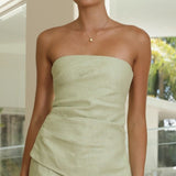 Dana Strapless Top - Mint