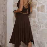 Taylin Halter Neck Top - Braon