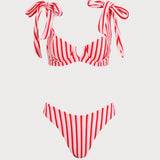Roze Prugasti Bikini Set