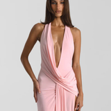 Mila | Halter Neck Backless Maxi Dress