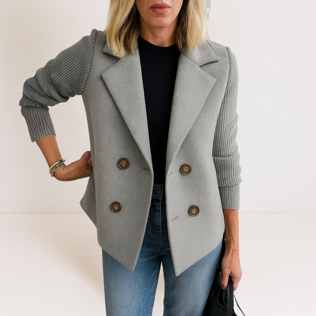 Marta™ | Elegantan kaput sa pletenim rukavima