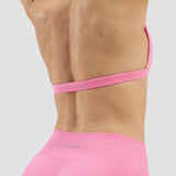 Elevate™ Sculpting Seamless V-Neck Halter Bra | Bubble Pink