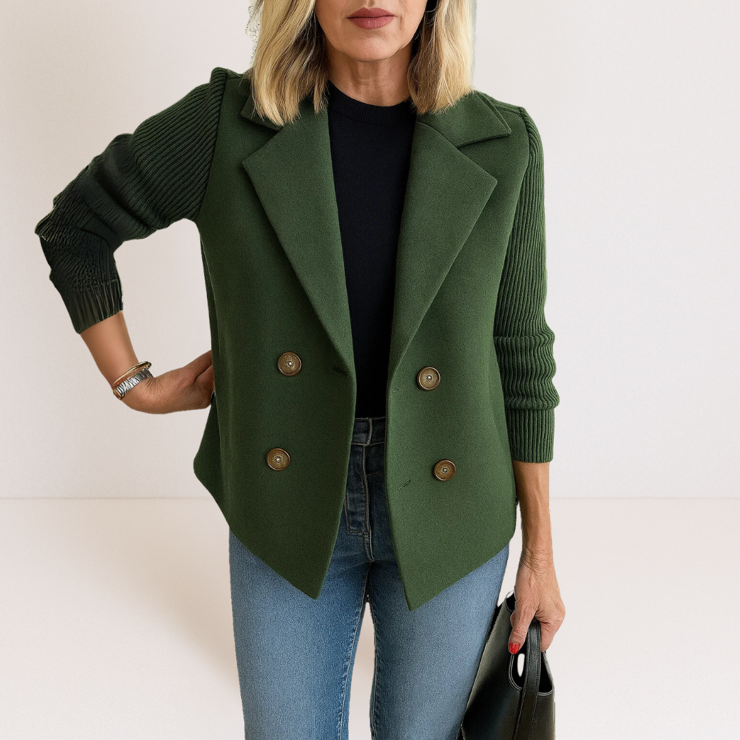 Marta™ | Elegantan kaput sa pletenim rukavima