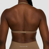 Elevate™ Sculpting Seamless V-Neck Halter Bra | Kestenjastosmeđi