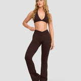 Elevate™ Sculpting Mid V-Waist Flare Leggings | Kafa
