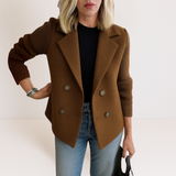 Marta™ | Elegantan kaput sa pletenim rukavima