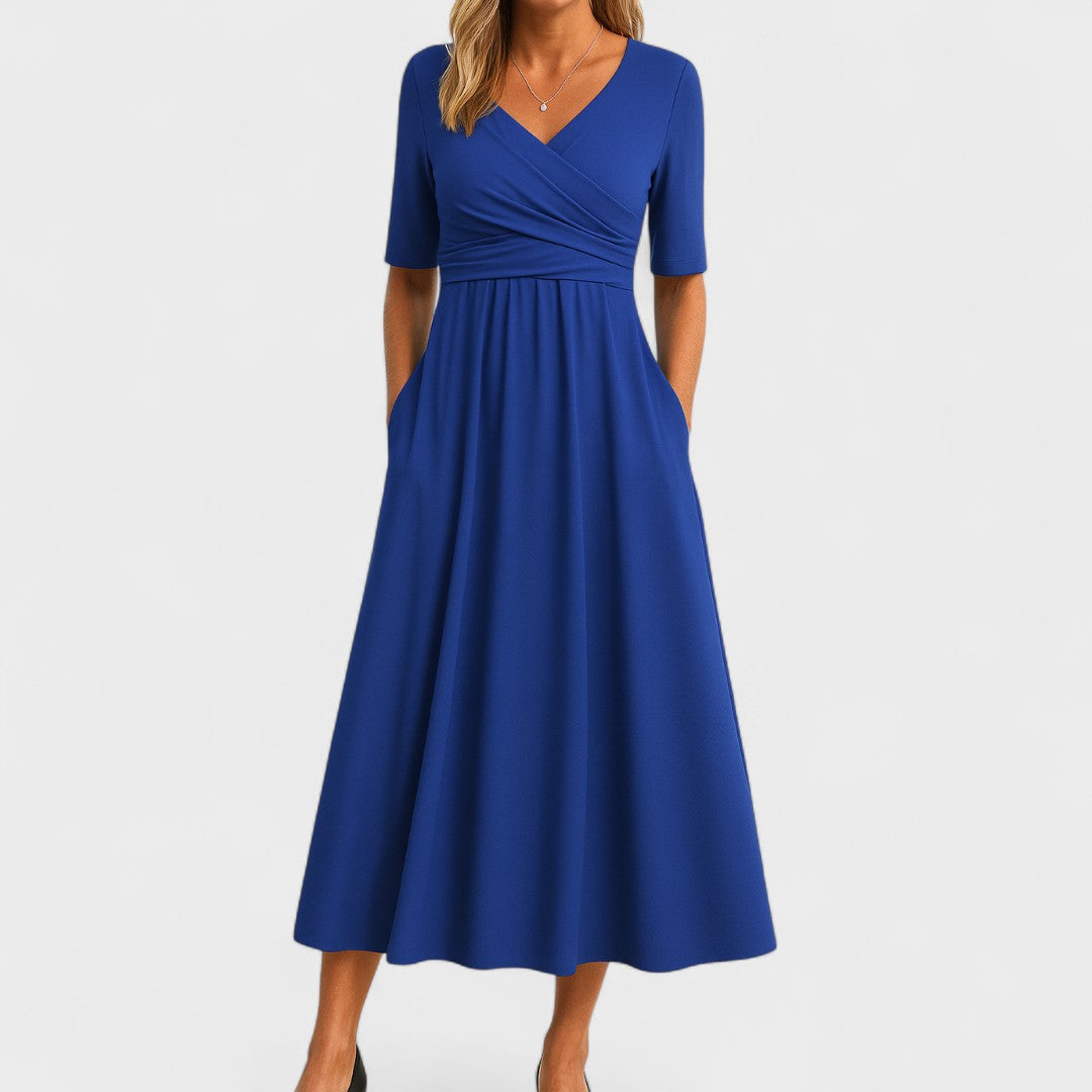 Eleanor | Elegantna Midi Haljina sa Džepovima