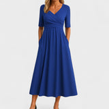Eleanor | Elegantna Midi Haljina sa Džepovima