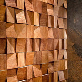 Elementární dřevěný mozaikový panel na stěnu