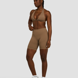 Elevate™ Sculpting Seamless V-Neck Halter Bra | Kestenjastosmeđi