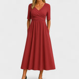 Eleanor | Elegantna Midi Haljina sa Džepovima