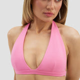 Elevate™ Sculpting Seamless V-Neck Halter Bra | Bubble Pink