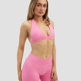 Elevate™ Sculpting Seamless V-Neck Halter Bra | Bubble Pink