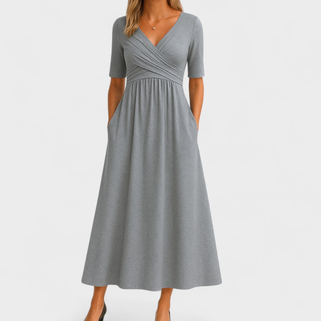 Eleanor | Elegantna Midi Haljina sa Džepovima
