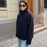 Elise | Kratak luksuzni kaput sa dvostrukim kopčanjem