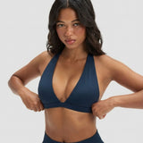Elevate™ Sculpting Seamless V-Neck Halter Bra | Midnight Navy