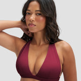 Elevate™ Sculpting Seamless V-Neck Halter Bra | Cherry Berry