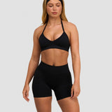 Elevate™ Sculpting Seamless Adjustable Halter Bra | Noćna Crna