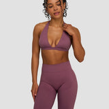 Elevate™ Sculpting Seamless V-Neck Halter Bra | Orhideja Mauve