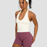 Elevate™ Sculpting Seamless Halterneck Top | Krem