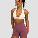 Elevate™ Sculpting Seamless V-Neck Halter Bra | Krem