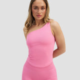 Elevate™ Sculpting Asymmetric Twist Top | Bubble Pink