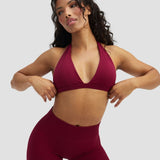 Elevate™ Sculpting Seamless V-Neck Halter Bra | Malina