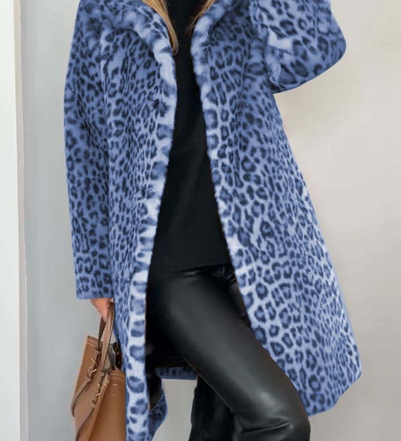 LEIA - Dugi Mekani Kaput sa Leopardim Motivom