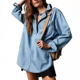 Emilia | Chic V-Izrezani Denimski Tunika Top