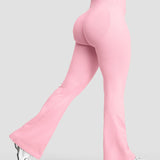 Elevate™ Sculpting Mid V-Struk Flare Leggings | Pamuk Roze