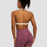 Elevate™ Sculpting Seamless V-Neck Halter Bra | Krem