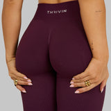Elevate™ Sculpting Mid Waist Scrunch Leggings | Zimska šljiva