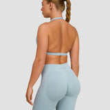 Elevate™ Sculpting Seamless V-Neck Halter Bra | Plava Magla