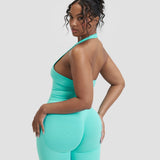 Elevate™ Sculpting Seamless Halterneck Top | Clear Tides