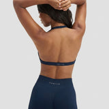 Elevate™ Sculpting Seamless V-Neck Halter Bra | Midnight Navy