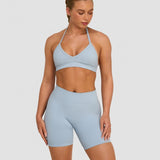 Elevate™ Sculpting Seamless Adjustable Halter Bra | Plava Magla
