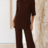 Bayu pletene pantalone - Braon