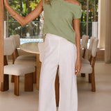 Robin Off Shoulder Top - Maslinasta