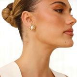 Yasmine 14K zlatne naušnice - Zlatna / Biser
