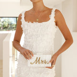 Gospođa Pearla Clutch - Bela/Zlatna