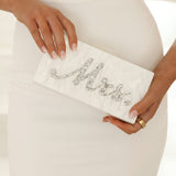 Gospođa Pearla Clutch - Bela/Srebrna