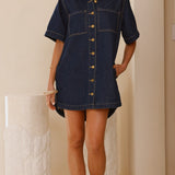 Rayna Denim Mini Haljina - Indigo