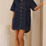 Rayna Denim Mini Haljina - Indigo