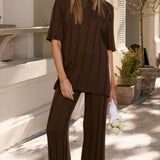 Bayu pletene pantalone - Braon