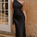 Halle Halter Maxi Haljina - Crna