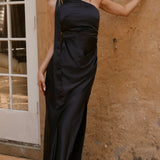 Halle Halter Maxi Haljina - Crna