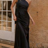 Halle Halter Maxi Haljina - Crna