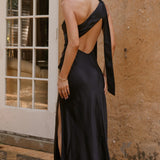 Halle Halter Maxi Haljina - Crna