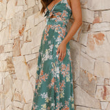 Dreamers Midi Haljina - Zelena Cvjetna