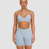 Elevate™ Sculpting Seamless Adjustable Halter Bra | Plava Magla